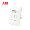 ABB开关插座由雅系列白色二位八芯超5类电脑插座AP33244-WW;10139796