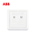 ABB开关插座德静系列白色二位电话/电脑插座AJ323;10115504