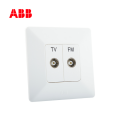 ABB开关插座由雅系列白色二位电视/调频插座AP31244-WW;10139799