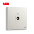 轩致系列一位电视插座, 雅典白, AF301;10183462
