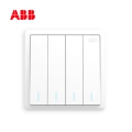ABB明致系列四位单控带荧光开关 10AX  AQ104;10231810