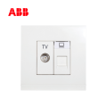 ABB开关插座由悦系列白色二位电视/电脑插座AG32544-WW;10121822