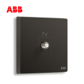 轩致系列一位宽频电视插座, 星空黑, AF303-885;10183635