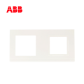 ABB开关插座由悦系列白色两联边框AG62153-W;10121850