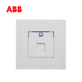 ABB开关插座由悦系列白色一位八芯超5类电脑插座AG33144-WW;10121815