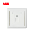 ABB开关插座徳逸系列白色一位八芯电脑插座 6类 RJ45AE333;10072414