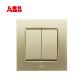ABB开关插座由艺系列珍珠金二位单控开关 10AXAU10253-PGPG;10094871