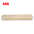 ABB排插接线板五位五孔带总控带灯10A-朝霞金AF606-PG;10224959