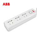 ABB排插接线板三位五孔带总控不带灯10A-白色AF609;10224970