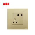 ABB开关插座由悦系列二位二、三极插座 10A, 珍珠金AG20553-PGPG;10134998