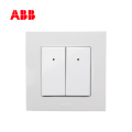 ABB开关插座由艺系列白色二位单控带灯开关 10AXAU17853-WW;10094835