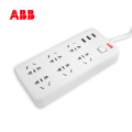 ABB排插接线板6位五孔带3USB带总控带灯10A-白色AF608;10224963