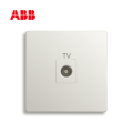 轩致系列一位电视插座, 雅典白, AF301;10183462