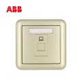 ABB开关插座德静系列珍珠金一位八芯电脑插座AJ331-PG;10176213
