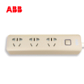 ABB排插接线板三位五孔带总控不带灯10A-朝霞金AF609-PG;10224972