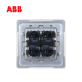 ABB开关插座由雅系列白色二位单控开关 10AXAP10253-WW;10139772
