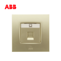 ABB开关插座由艺系列珍珠金一位八芯超5类电脑插座AU33144-PGPG;10135091