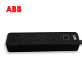 ABB排插接线板三位五孔带总控不带灯10A-黑色AF609-885;10224971