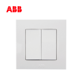 ABB开关插座由艺系列白色二位单控开关 10AXAU10253-WW;10094834
