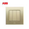 ABB开关插座由艺系列珍珠金三位双控开关 10AXAU10753-PGPG;10135047