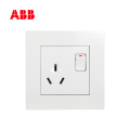 ABB开关插座由悦系列白色一位三极带开关插座 10AAG22353-WW;10121807