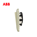 ABB开关插座德静系列珍珠金二位单控带装饰线开关 10AXAJ132-PG;10176191