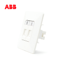 ABB开关插座由雅系列白色二位四芯电话插座 RJ11AP32244-WW;10139794