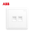 ABB明致系列二位电话/电脑插座 AQ323;10231827