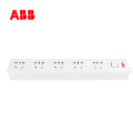 ABB排插接线板五位五孔带总控带灯10A-白色AF606;10224957