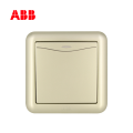 ABB开关插座德静系列珍珠金一位双控带灯开关 10AXAJ164-PG;10176190