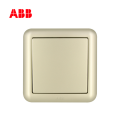 ABB开关插座德静系列珍珠金一位单控开关 10AXAJ101-PG;10176181