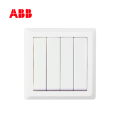 ABB开关插座徳逸系列白色四位单控开关 10AXAE104;10072371